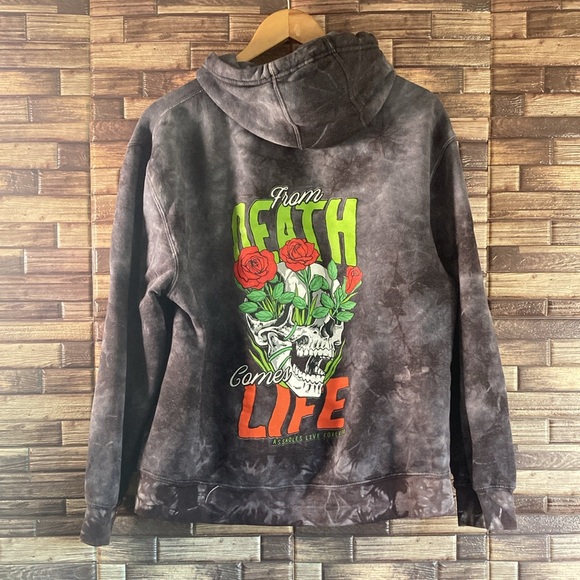 Pre Owned A**holes Live Forever “From Death To Life” Medium Tie Dye Hoodie - Picture 2 of 10